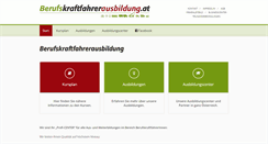 Desktop Screenshot of berufskraftfahrerausbildung.at